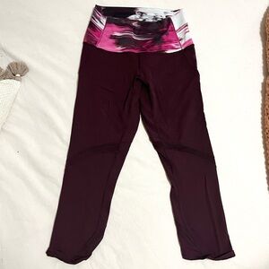Lululemon burgundy crop leggings